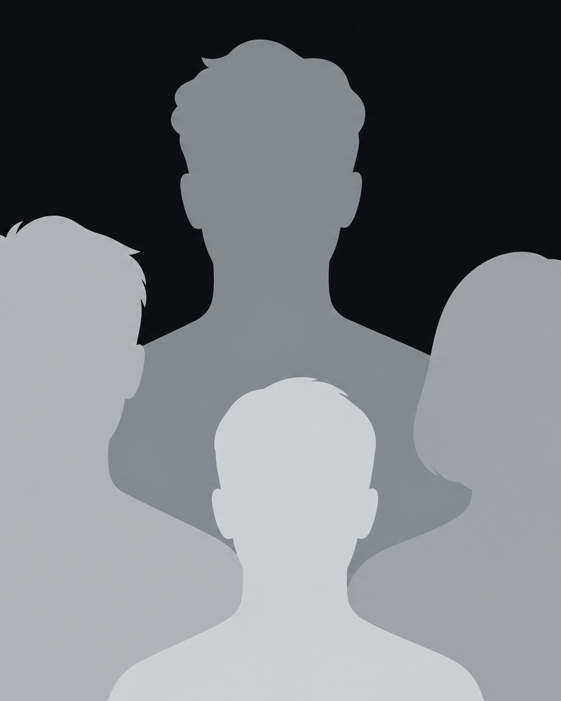 Anonymous silhouettes representing the network of senior practitioners
